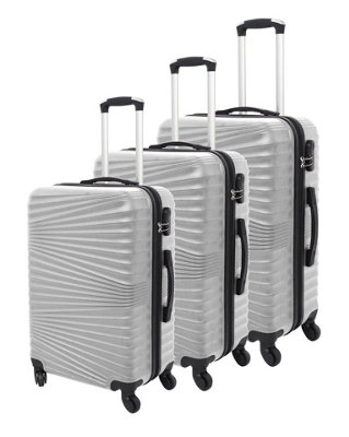 LUGGIT 3 Pcs Travel Lightweight Trolley Luggage Suitcase Set, Hard ...