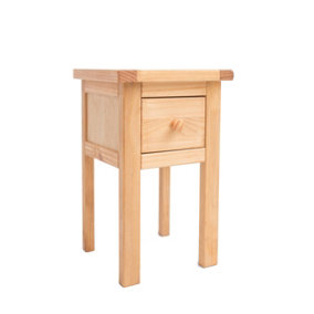 Lugo 1 Drawer Petite Bedside Table Wood Knob