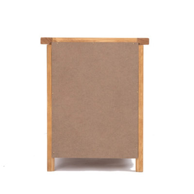 Lugo 2 Drawer Bedside Table Brass Knob