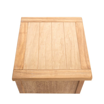 Lugo 3 Drawer Bedside Table Wood Knob