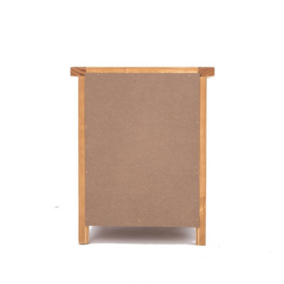 Lugo 3 Drawer Bedside Table Wood Knob