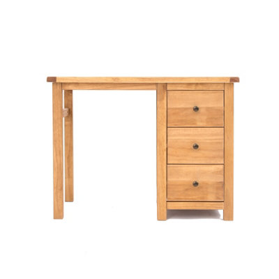 Lugo 3 Drawer Desk - Dressing Table Brass Knob
