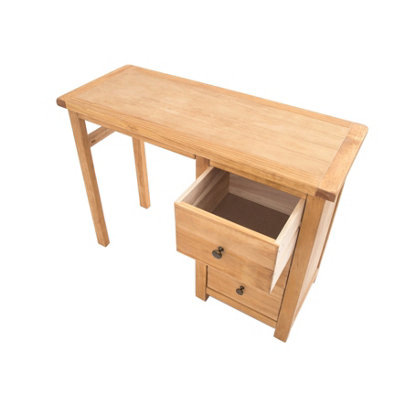 Lugo 3 Drawer Desk - Dressing Table Brass Knob