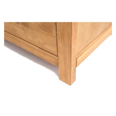 Lugo 3 Drawer Desk - Dressing Table Brass Knob