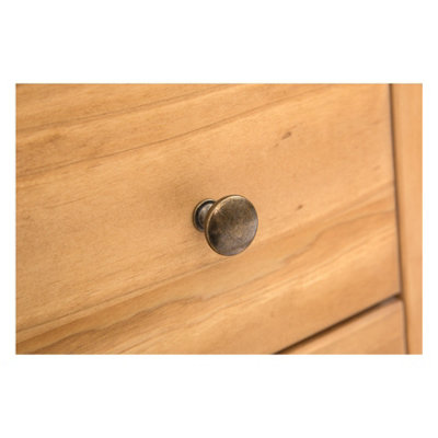 Lugo 3 Drawer Desk - Dressing Table Brass Knob
