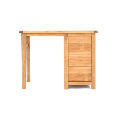 Lugo 3 Drawer Desk - Dressing Table Wood Knob