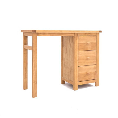 Lugo 3 Drawer Desk - Dressing Table Wood Knob