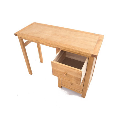 Lugo 3 Drawer Desk - Dressing Table Wood Knob