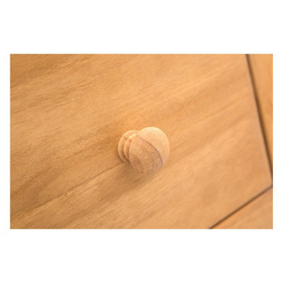 Lugo 3 Drawer Desk - Dressing Table Wood Knob