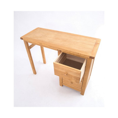 Lugo 3 Drawer Dressing Table Set Wood Knob