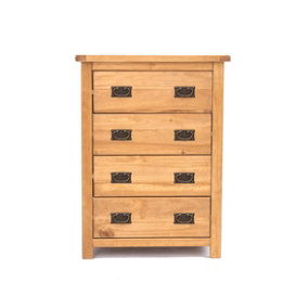 Lugo 4 Drawer Chest of Drawers Bras Drop Handle