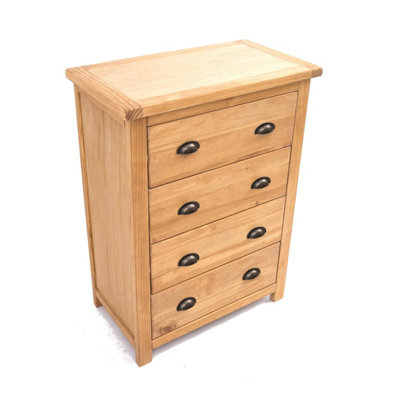 Lugo 4 Drawer Chest of Drawers Brass Cup Handle