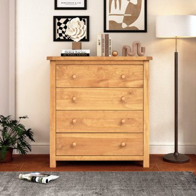 Lugo 4 Drawer Chest of Drawers Wood Knob