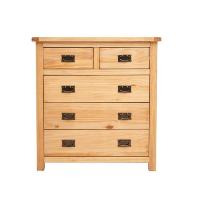 Lugo 5 Drawer Chest of Drawers Bras Drop Handle