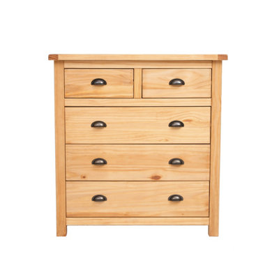 Lugo 5 Drawer Chest of Drawers Brass Cup Handle