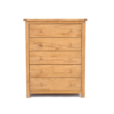 Lugo 5 Drawer Chest of Drawers Wood Knob