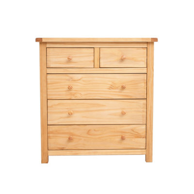 Lugo 5 Drawer Chest of Drawers Wood Knob