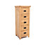 Lugo 5 Drawer Narrow Chest of Drawers Bras Drop Handle
