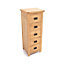 Lugo 5 Drawer Narrow Chest of Drawers Bras Drop Handle