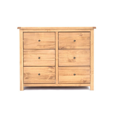 Lugo 6 Drawer Chest of Drawers Brass Knob