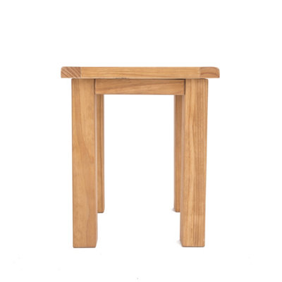Lugo Stool - Side Table Waxed Pine H47 W40 D40cm