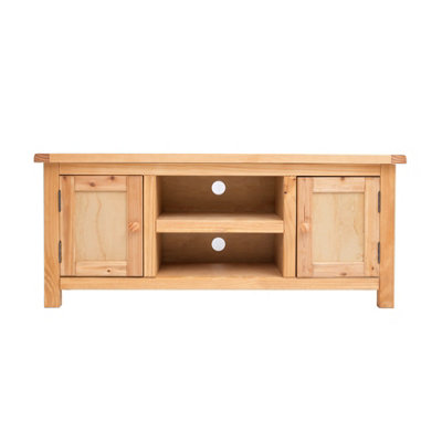 Lugo Waxed 2 Door TV Cabinet Wood Knob