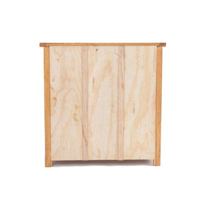 Lugo Waxed Bookcase 90x90x30cm