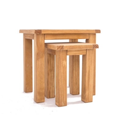 Lugo Waxed Set of 2 Nest of Tables