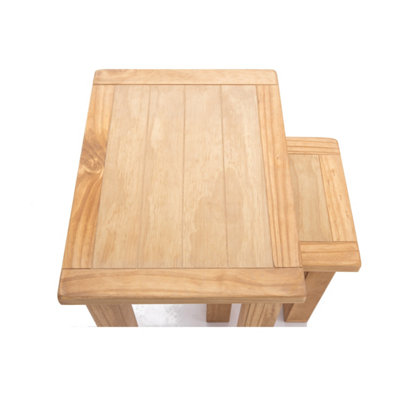 Lugo Waxed Set of 2 Nest of Tables