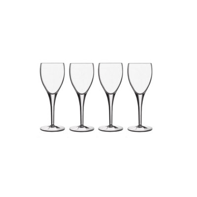 Luigi Bormioli Michelangelo Masterpiece Clear Round Crystal Dishwasher Safe Wine Glasses Set 235ml Pack of 4