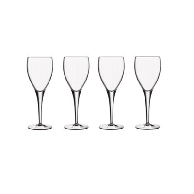 Luigi Bormioli Michelangelo Masterpiece Clear Round Crystal Dishwasher Safe Wine Glasses Set Large 340ml Pack of 4