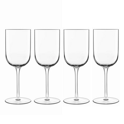 Luigi Bormioli Sublime Clear Round Crystal Modern Red Wine Glasses Set 400ml Pack of 4