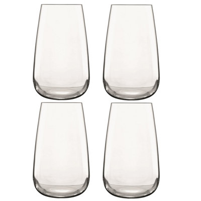 Luigi Bormioli Talismano Clear Round Crystal Dishwasher Safe Hi-Ball Glasses Set 570ml Pack of 4