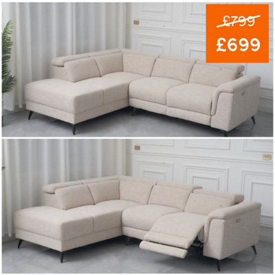 Corner sofa discount bed with recliner