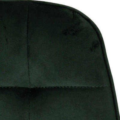 Lukas Chair Emerald Green Dining Chair x2 Velvet Fabric Priced per Pair