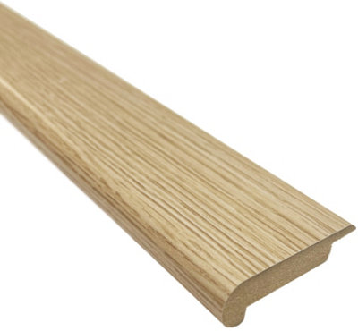 Lulea Pure Natural Oak Stair Nosing Laminate Flooring MDF Stair Nosing Corner Step Edge Trim 1m Length