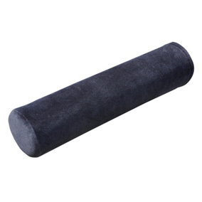 Lumbar Memory Foam Roll Cushion - Black Velour Removable Cover - Pressure Relief