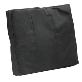 Lumbar Support Cushion - Removable Black Cotton Twill Cover - Memory Foam Topper