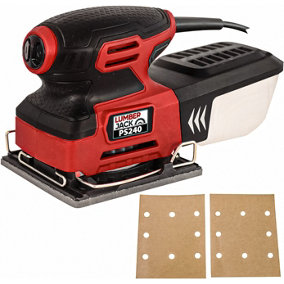 Lumberjack 1/4" Sheet Detail Palm Sander with Dust Box & Sanding Sheets Electric 240v