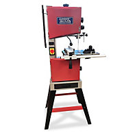 Lumberjack 10" Bandsaw Professional Woodworking Band Saw with Leg Stand & LED Light 375W