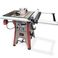 Lumberjack 10" Cast Iron Table Saw with Portable Wheel Kit 1800W Induction Motor