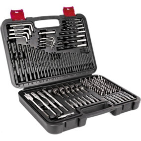 Lumberjack 150 Piece Drill Bit Set HSS Masonry Wood Screwdriver Bits