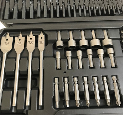 Lumberjack 150 Piece Drill Bit Set HSS Masonry Wood Screwdriver Bits