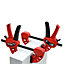 Lumberjack 150mm Fast Clamps Bar Spreader One Handed Quick Grip Set