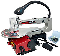 Lumberjack 16" Variable Speed Scroll Saw with LED Light Flexi Shaft & Foot Pedal