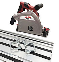 Lumberjack 165mm Plunge Saw Track Precision Circular Blade with Guide Rails & Clamps