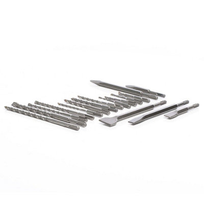 Lumberjack 17 Piece SDS Plus Drill Bit & Chisel Set in Metal Storage Case