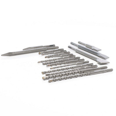 Lumberjack 17 Piece SDS Plus Drill Bit & Chisel Set in Metal Storage Case