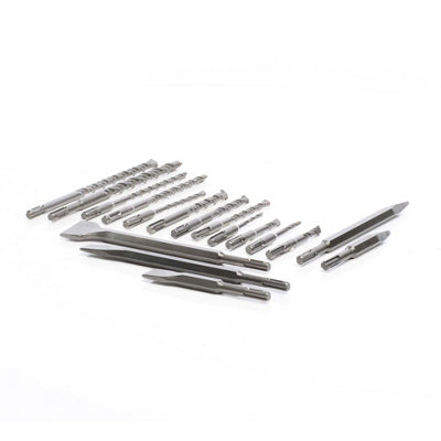 Lumberjack 17 Piece SDS Plus Drill Bit & Chisel Set in Metal Storage Case