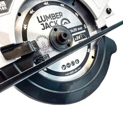 Lumberjack 185mm Circular Saw Multi Purpose 1400W Bevel Angle 240V Red - 9
